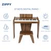 ZIPPY Kids Piano Keyboard, 37 Keys Digital Piano for Kids, Music Educational Instrument Toy, Wood Piano for 3+ Girls and Boys (Walnut Basic) view 2