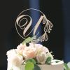 Vinisong Personalized Initials Cake Topper Wreath Letter U Cake Topper Wood Monogram Cake Topper Rustic Wedding Cake Topper Birthday Cake Decoration(Design 09,U) view 3
