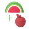 BrushinBella Silicone Toddler Toys, Montessori Baby Stacking Toys, Dishwasher-Safe Educational Toys, 7 Layer Sensory Watermelon Stackable Toys for Toddlers and Babies view 1