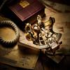 WOANIN Brass Nautical Sextant J Scott London Vintage Antique Astrolabe Ship Navigation Instrument Celestial & Nautical Sextant with Two Extra Sighting Telescope (Personalized, 6" Inch) view 2