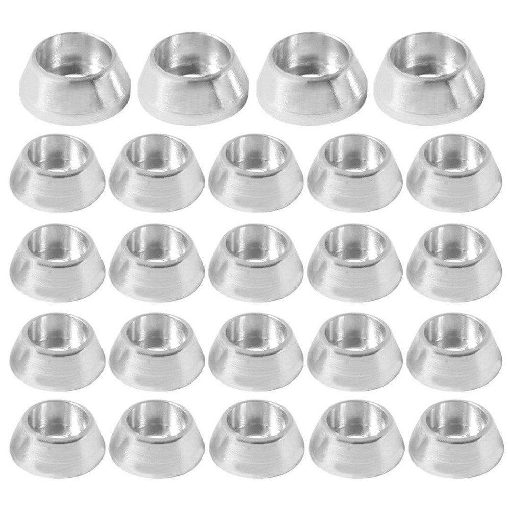 L-MA Precision Aluminum C-Washer Set for OMPHOBBY M2 V2 / M2 EXP 6CH RC Helicopter for Adults (Orange/Silver/Green) (Silver)