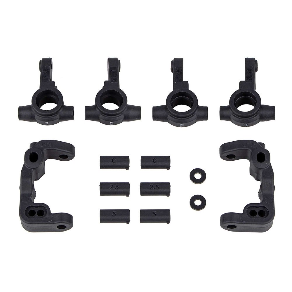 Team Associated RC10B6.4-1mm Scrub Caster and Steering Blocks ASC91985 Electric Car/Truck Option Parts
