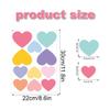 110 PCS Soft Pastel Heart Wall Decals  10 Sheets Waterproof Vinyl Peel & Stick Wall Stickers in 2 Sizes, Trendy Pastel Aesthetic Decor for Girls Bedroom, Nursery, Playroom, Classroom & KidsRooms view 2