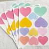110 PCS Soft Pastel Heart Wall Decals  10 Sheets Waterproof Vinyl Peel & Stick Wall Stickers in 2 Sizes, Trendy Pastel Aesthetic Decor for Girls Bedroom, Nursery, Playroom, Classroom & KidsRooms view 3