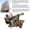 WOANIN Brass Marine Sextant Astrolabe Antique Reproduction Maritime Nautical Ship Celestial Navigation Instrument Two Extra Sighting Telescope (4" Inch) view 2