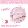 Pink Rabbit Print Doll Bedding Set - Mattress, Pillow & Blanket for 18 Inch Dolls - Includes 1 Mattress, 1 Pillow, 2 Blankets - Cute Doll Accessories - Gifts view 4