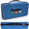 PicassoTiles 103pc Magnetic Puzzle Cube + Toys Carrying Case, 1" Pixel Mix & Match Cubes w/Free Idea Book Sensory Toys, Magnetic Tiles Construction Block Travel Bag, Waterproof Storage Organizer Box view 1