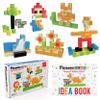 PicassoTiles 103pc Magnetic Puzzle Cube + Toys Carrying Case, 1" Pixel Mix & Match Cubes w/Free Idea Book Sensory Toys, Magnetic Tiles Construction Block Travel Bag, Waterproof Storage Organizer Box view 2