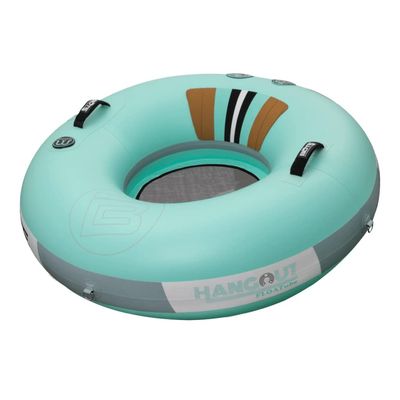 BOTE Inflatable Hangout FLOATube, 4' Lake Float Tube, Springs Raft, MAGNEPod Compatible Pool Toy, River Tube, Family Friendly, Includes Mesh Carry Bag, Classic 1 Pack