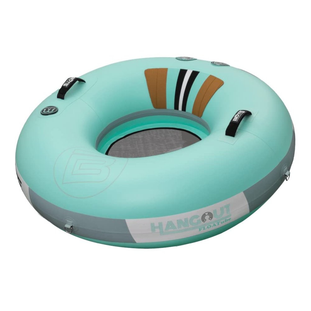 BOTE Inflatable Hangout FLOATube, 4' Lake Float Tube, Springs Raft, MAGNEPod Compatible Pool Toy, River Tube, Family Friendly, Includes Mesh Carry Bag, Classic 1 Pack
