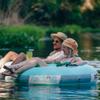 BOTE Inflatable Hangout FLOATube, 4' Lake Float Tube, Springs Raft, MAGNEPod Compatible Pool Toy, River Tube, Family Friendly, Includes Mesh Carry Bag, Classic 1 Pack view 4