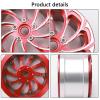 Rchobbytop 4PCS Aluminum 2.2 Inch Beadlock Wheel Rims for 1/10 RC Crawler Truck Wraith RR10 SCX10 Jeep KM2 TRX-4 RC4WD etc, Red & Silver view 4