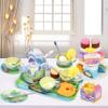 Tea Party Set for Little Girls,50PCS Princess Horse Tea Time Toy Including Food Sweet Treats Playsets,Teapot Tray Cake,Tablecloth & Carrying Case,Kids Kitchen Pretend Play for Girls Boys Age 3 4 5 6 view 2