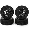 HobbyMarking RC Car Tires & Wheels Rims Set 12mm Hex Drive Hub for Tamiya TT-01 TT-02 On-Road 1/10 Scale Model Car view 2