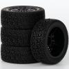 HobbyMarking RC Car Tires & Wheels Rims Set 12mm Hex Drive Hub for Tamiya TT-01 TT-02 On-Road 1/10 Scale Model Car view 3
