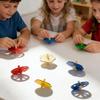 40 Pcs Unfinished Wood Spinning Tops for Kids - DIY Creative Graffiti Gyroscopes with 5 Unique Designs for Arts and Crafts view 2