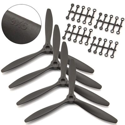 Drone Accessories Drone Propellers 8060 9060 1060 1170 Efficient 3 Blades Propeller Spinner 1/2/4PCS Three Blade Prop RC Airplane Wholesale New Replaceable (Color : 4PCS 9060)