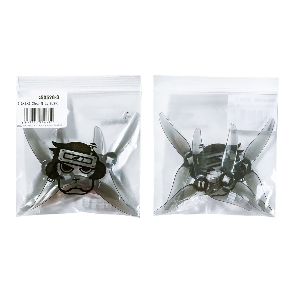 Drone Accessories for Gemfan Hurricane 3520 3.5X2X3 3-Blade PC Propeller for RC FPV Racing Freestyle 3inch Cinewhoop Ducted Drones Replacement Parts Replaceable (Color : 2Pairs Gray)