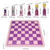 TOYANDONA Wooden Chess Set, 11.8 inch Cartoon Travel Chess Set Pink Chess Board Game Set with Cute Chess Pieces for Kids and Adults view 2