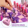 TOYANDONA Wooden Chess Set, 11.8 inch Cartoon Travel Chess Set Pink Chess Board Game Set with Cute Chess Pieces for Kids and Adults view 4