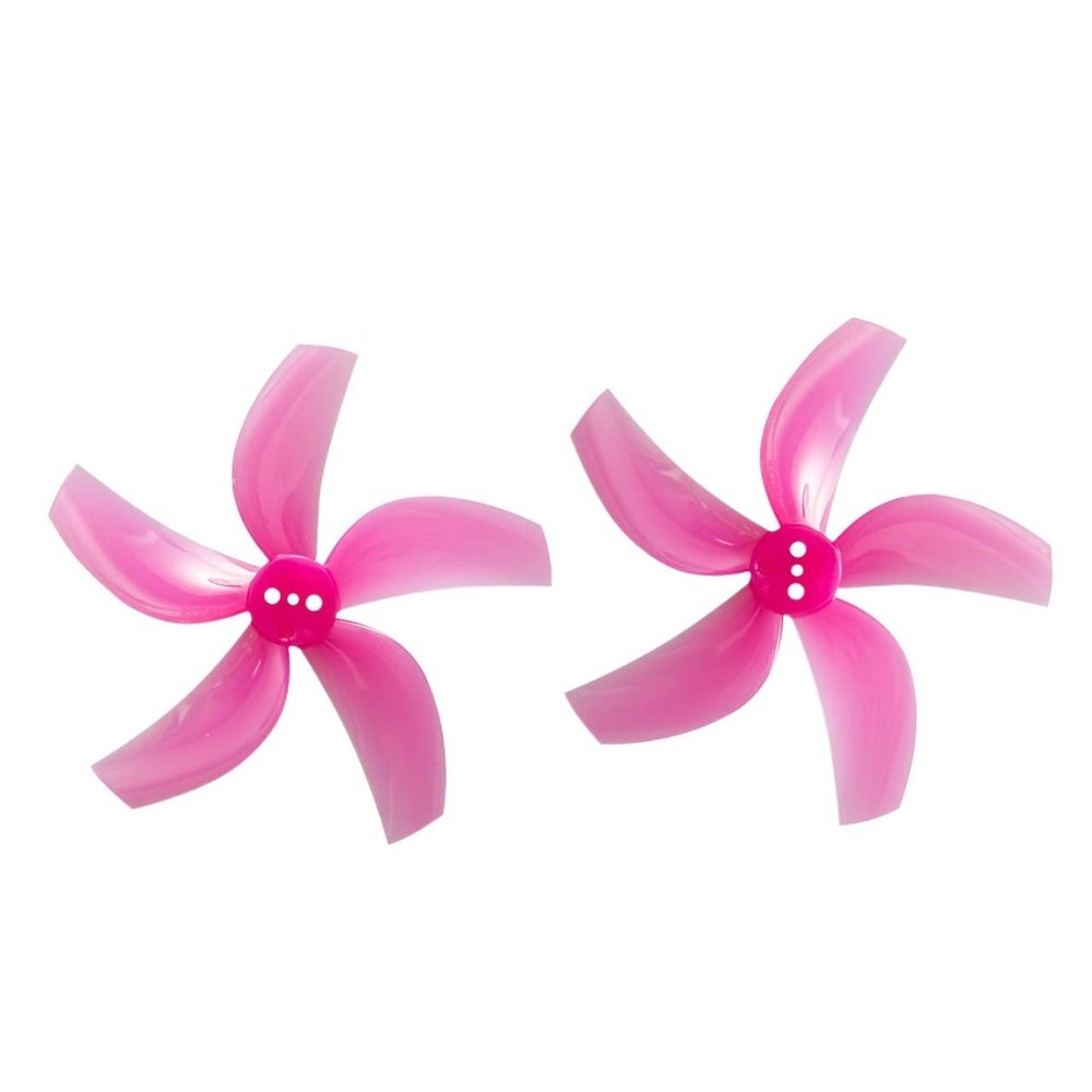 KEYESMINER Drone Accessories 4Pairs D63 63mm-5 5-Blade PC Propeller for FPV Racing Freestyle 2.5inch Cinewhoop Ducted Drones Replacement DIY Parts Replaceable (Color : 4Pairs Pink)