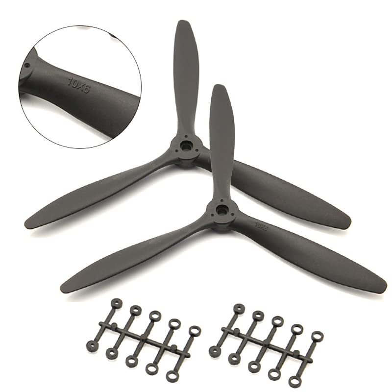 Drone Accessories Drone Propellers 8060 9060 1060 1170 Efficient 3 Blades Propeller Spinner 1/2/4PCS Three Blade Prop RC Airplane Wholesale New Replaceable (Color : 2PCS 1060)