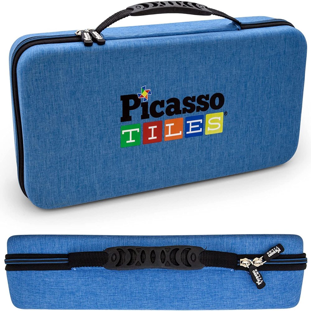 PicassoTiles 152 pc Magnetic Building Block + Waterproof Toy Carry Case, Expansion Pack, Creative Magnet Building Blocks, Magnetic Tiles Construction Block Travel Bag, Portable Storage Organizer Box