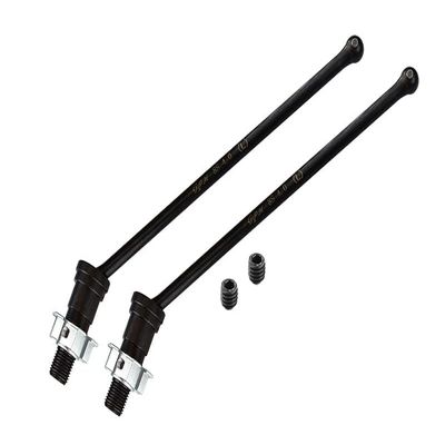 Medium Carbon Steel Front Or Rear CVD Drive Shaft With Aluminum Hex Adapter For 1/5 Traxxas X Maxx 8S With WideMAXX - 8Pc Set Silver