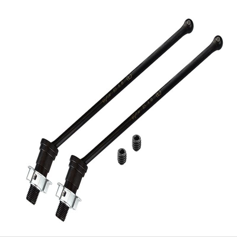 Medium Carbon Steel Front Or Rear CVD Drive Shaft With Aluminum Hex Adapter For 1/5 Traxxas X Maxx 8S With WideMAXX - 8Pc Set Silver