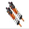 Aluminum Front L-Shape Piggy Back Adjustable Spring Dampers 128mm For Traxxas 1/8 4WD Sledge Monster Truck 95076-4 - 2Pc Set Orange view 1