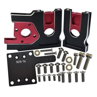 Aluminum 7075-T6 Center Differential Mount Quick Release Motor Base for Traxxas 1/8 4WD Sledge Monster Truck 95076-4 - 30Pc Set Black