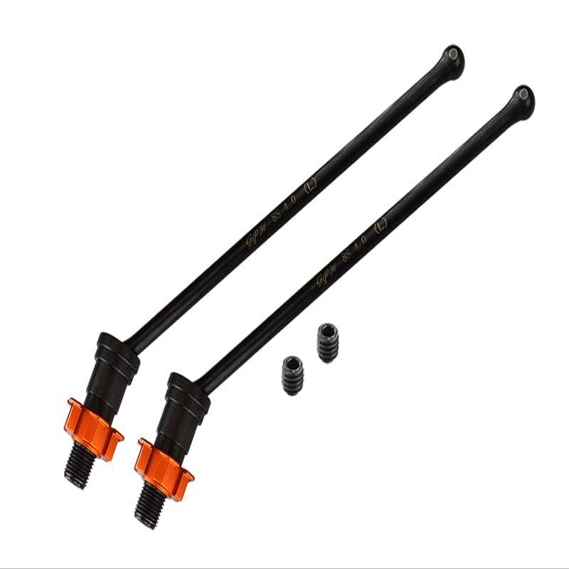 Medium Carbon Steel Front Or Rear CVD Drive Shaft With Aluminum Hex Adapter For 1/5 Traxxas X Maxx 8S With WideMAXX - 8Pc Set Orange