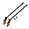 Medium Carbon Steel Front Or Rear CVD Drive Shaft With Aluminum Hex Adapter For 1/5 Traxxas X Maxx 8S With WideMAXX - 8Pc Set Orange view 1