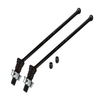 Medium Carbon Steel Front Or Rear CVD Drive Shaft With Aluminum Hex Adapter For 1/5 Traxxas X Maxx 8S With WideMAXX - 8Pc Set Gray Silver