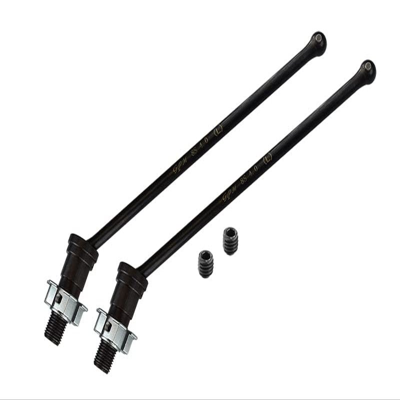 Medium Carbon Steel Front Or Rear CVD Drive Shaft With Aluminum Hex Adapter For 1/5 Traxxas X Maxx 8S With WideMAXX - 8Pc Set Gray Silver