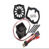 Aluminum 6061-T6 Motor Heatsink With Cooling Fan For Traxxas 1/8 4WD Sledge Monster Truck 95076-4 - 12Pc Set Black view 1