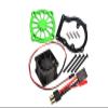 Aluminum 6061-T6 Motor Heatsink with Cooling Fan for Traxxas 1/8 4WD Sledge Monster Truck 95076-4 - 12Pc Set Green view 1