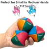 3 Pc Juggling Balls Kit - Light Weight Juggling balls for Beginners & Professional, 3 Ball Juggling Set Great for Kids & Adults Professional to Learn Juggle Skill - Colorful 4 Panel Design view 3