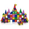PicassoTiles 152pcs Magnet Tiles + Family Character Figure Set, Creative Clear Magnet Building Blocks, 4 Family Action Expansion Pack Educational Add-on STEM Learning Kit Toys Pretend Playset view 2