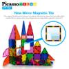 PicassoTiles 152pcs Magnet Tiles + Family Character Figure Set, Creative Clear Magnet Building Blocks, 4 Family Action Expansion Pack Educational Add-on STEM Learning Kit Toys Pretend Playset view 4