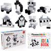 PicassoTiles Magnetic Puzzle Cube 60pcs + 101pcs, Black and White Magnet Construction Building Block Set, Free Ideabook with 50 Ideas Included, Free Ideabook with 53 Ideas for Children Boy Girl Age 3+ view 1