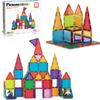 PicassoTiles Large Stabilizer + 63pcs Magnet Building Block, 2pc Large Stabilizer Base Jumbo XL Plate Foundation, 2 Character Figures 9 Tile Styles Construction Toy Set STEM Creative Education Toys view 1
