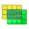 PicassoTiles Large Stabilizer + 63pcs Magnet Building Block, 2pc Large Stabilizer Base Jumbo XL Plate Foundation, 2 Character Figures 9 Tile Styles Construction Toy Set STEM Creative Education Toys view 2