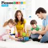 PicassoTiles Large Stabilizer + 63pcs Magnet Building Block, 2pc Large Stabilizer Base Jumbo XL Plate Foundation, 2 Character Figures 9 Tile Styles Construction Toy Set STEM Creative Education Toys view 3