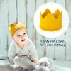 Baby Boy 1st Birthday Party Decorations by innerspark, Blue and Gold set, Ribbon High Chair Banner, Birthday crown hat, Gold Cake Topper view 4