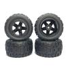 Alin-Z 4Pcs Large Tire Widening Tyre Wheel for Wltoys 144001 124016 124018 124019 12428 Haiboxing 16889 RC Car Upgrade Parts ( Color : Black ) view 2