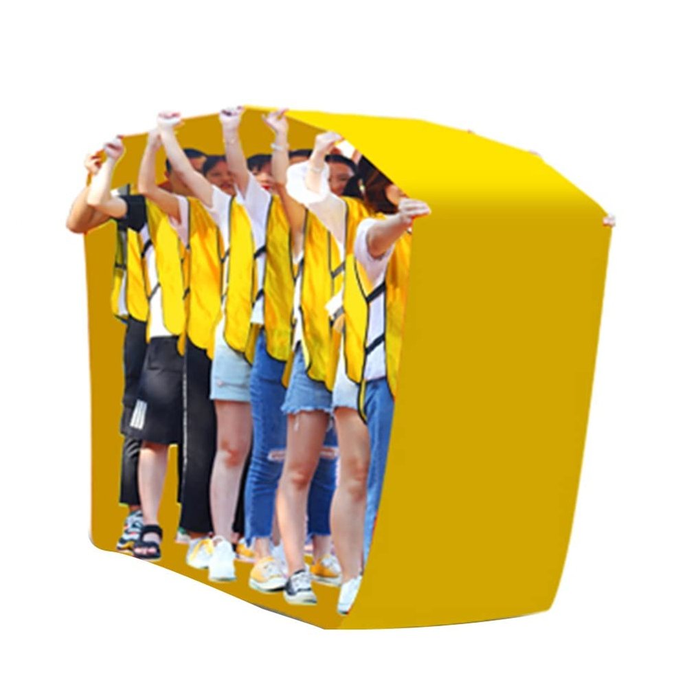 Yellow Oxford Cloth Kids Game Running Mat, Kindergarten Physical Training Balance Coordination Group Game Playing Run Mat (Size : Kids-8M)