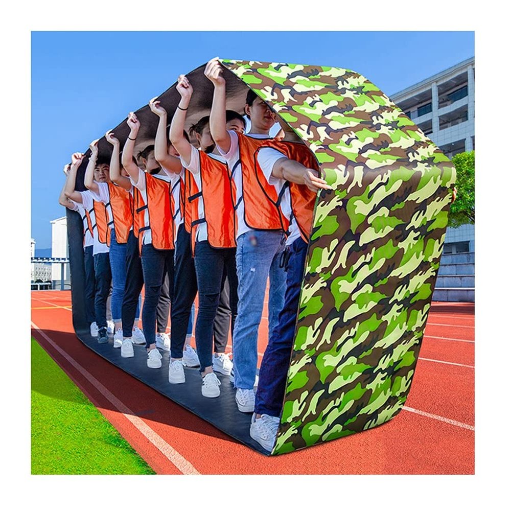 Teamwork Game Running Mat, Suitable for Adults Children Family Games Outdoor Activities Birthday Party Fun Games, for 2-18 People (Size : Adult-6M)
