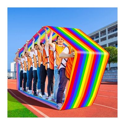 4-20M Outdoor Teamwork Game Running Mat, Kids Adult Teamwork Group Learning Activity Game Toyfor 2-18 People (Size : Adult-20M)