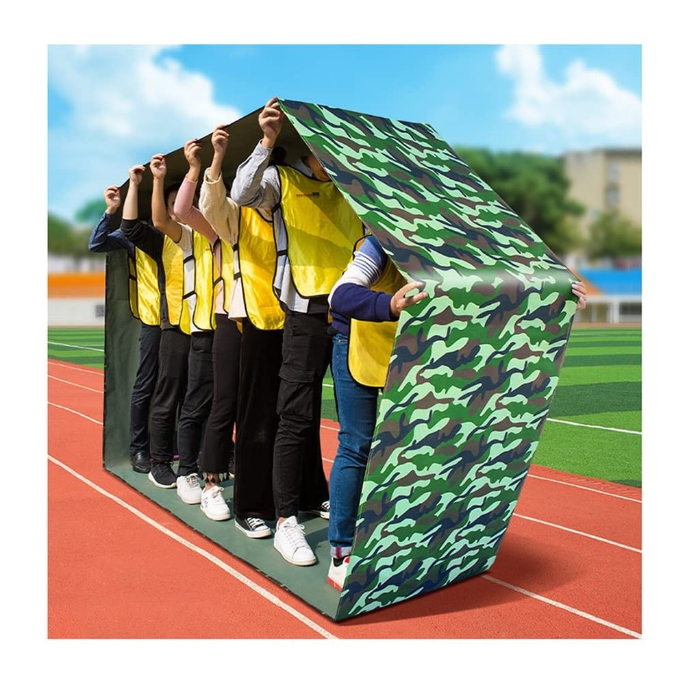 Field Day Teamwork Game Running Mat, Kids Adult Outdoor Backyard Party Game Rolling Run Mat, Green (Size : Adult-8M)
